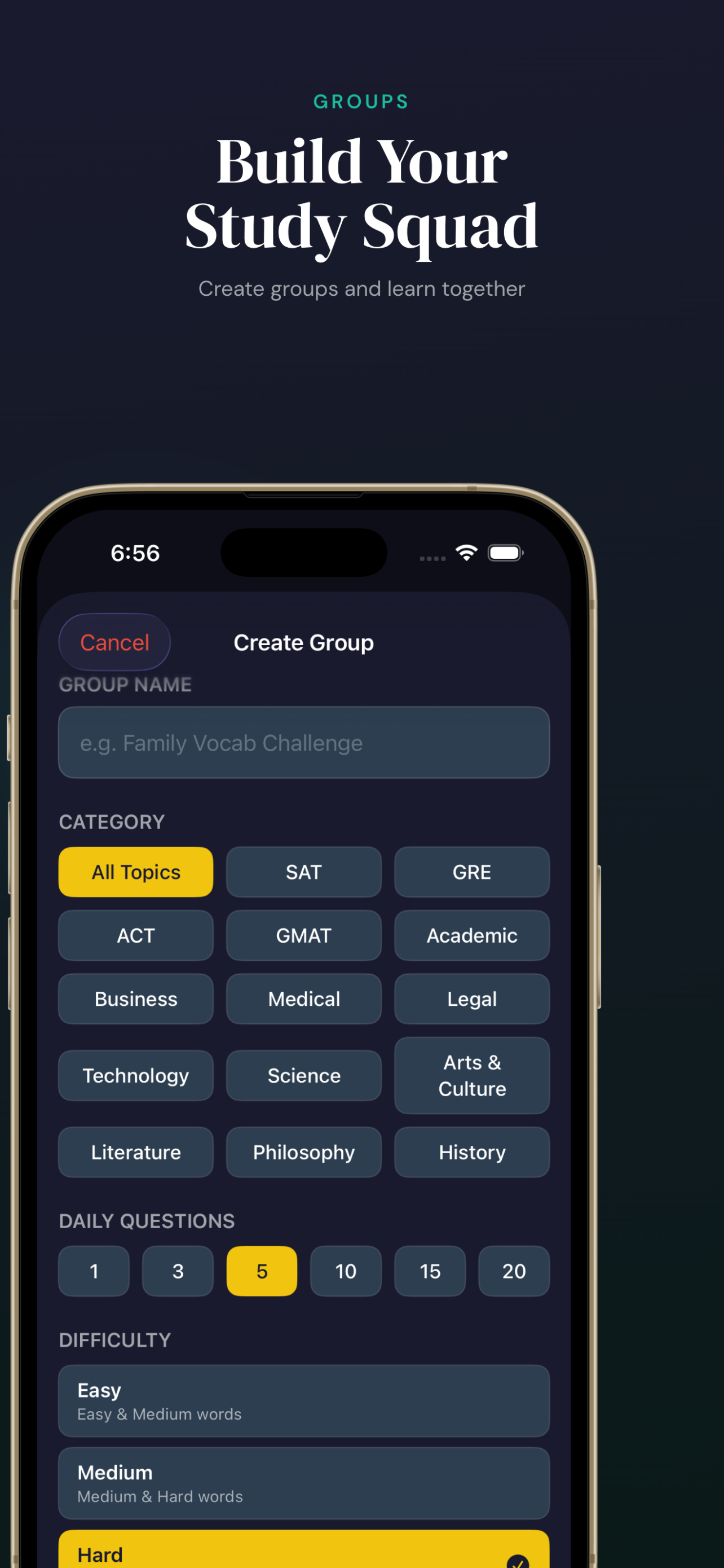 Create a VocabDuel Group